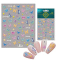 5D Glitter Emboss Butterfly Nail Sticker Self-Adhesive Butterfly Sticker Nail Decoration