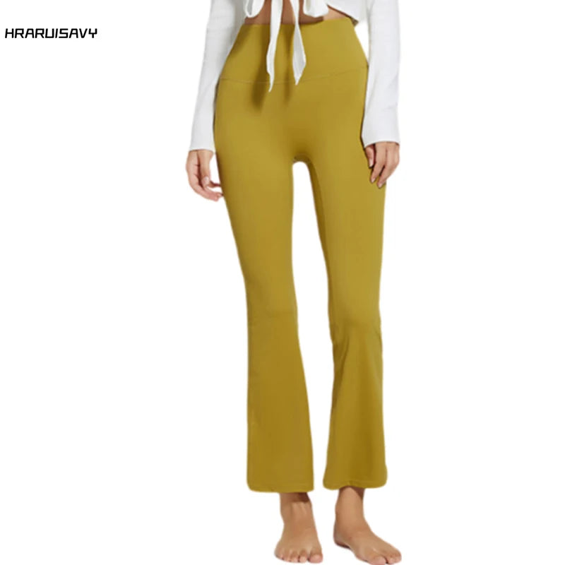 Hot Custom Casual Wide Leg Yoga Pant Leggings Women High Waist Flare Leggings