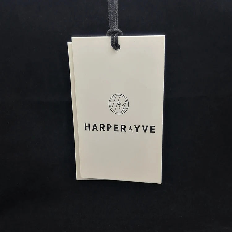 Label Cutting Clothing Packaging Tag Adhesive Custom Sustainable Hangtags for Clothing Recycled
