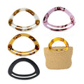 Resin D-Shape Handcrafted Clutch Purse Handles Luxury Bag Accessories Ring for Crochet Tote Bag Handmade in Elegant Style