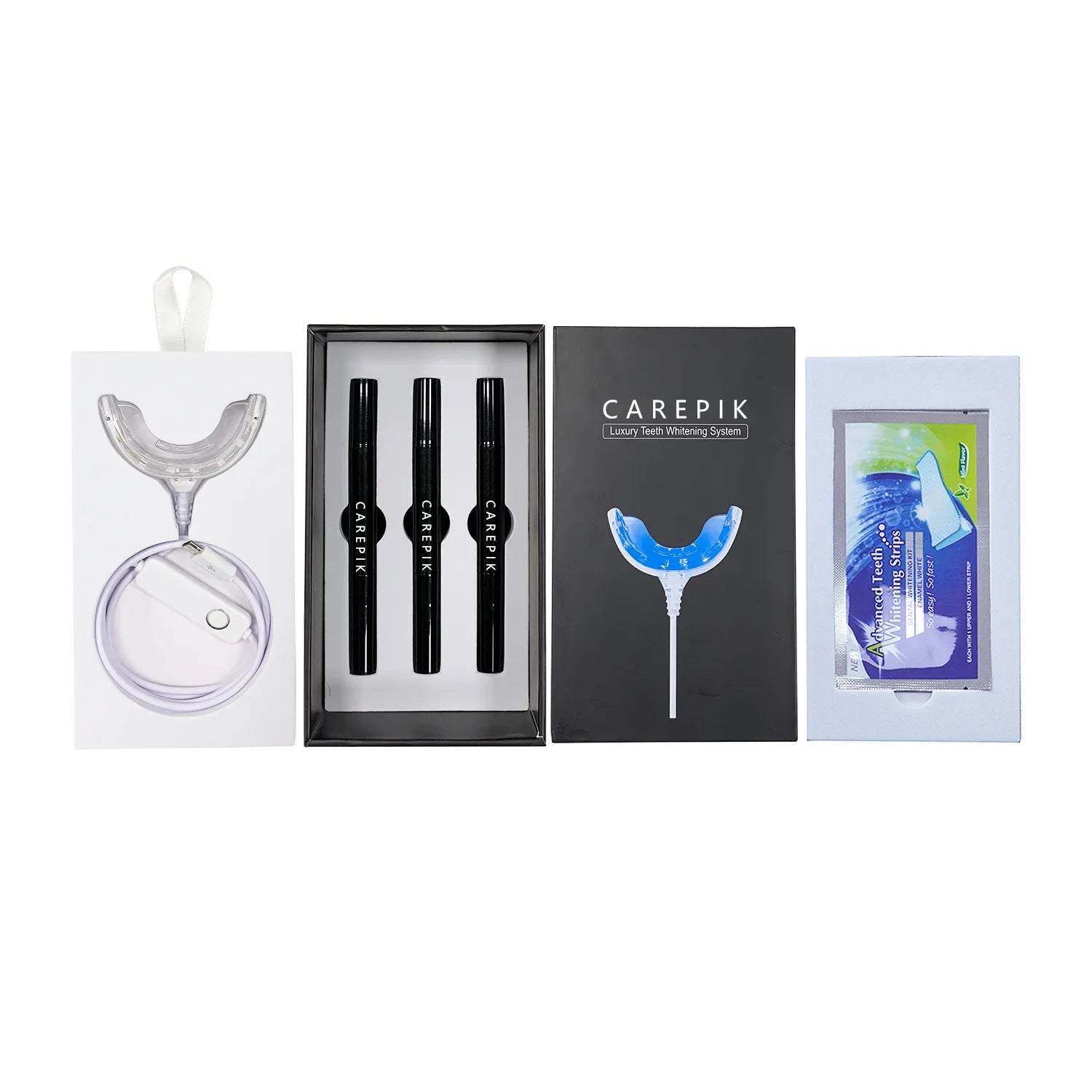 OEM Factory Pap A7 Smart White Label LED Kit Rebranding USB Teeth Whitening Kits Non-peroxide Gel 16-Minute Timer CE Certified