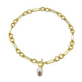 Fashion Jewelry Necklaces 925 Sterling Silver Necklace Irregular Fresh Water Pearls Gold Plated Necklaces for Women