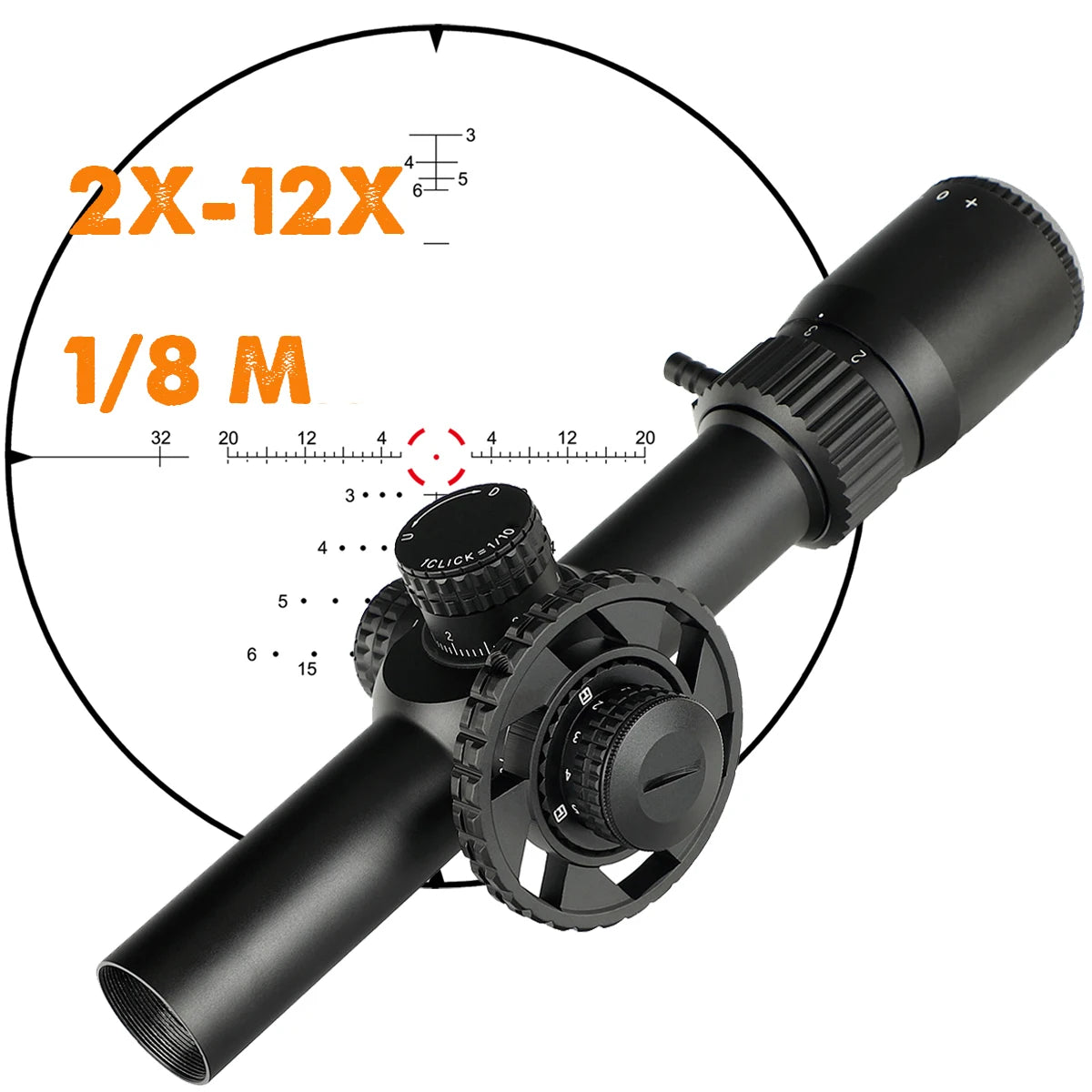 Ohhunt Scope Supplier 2-12X24 SFIR Glass Etched Side Focus Competition Optics Scope Hunting