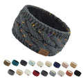 Knitted Polyester Headband Mixed Colored Dot Yarn Autumn Winter Fluff Fleece Sports Keep Warm Outdoor Activities Hair Band