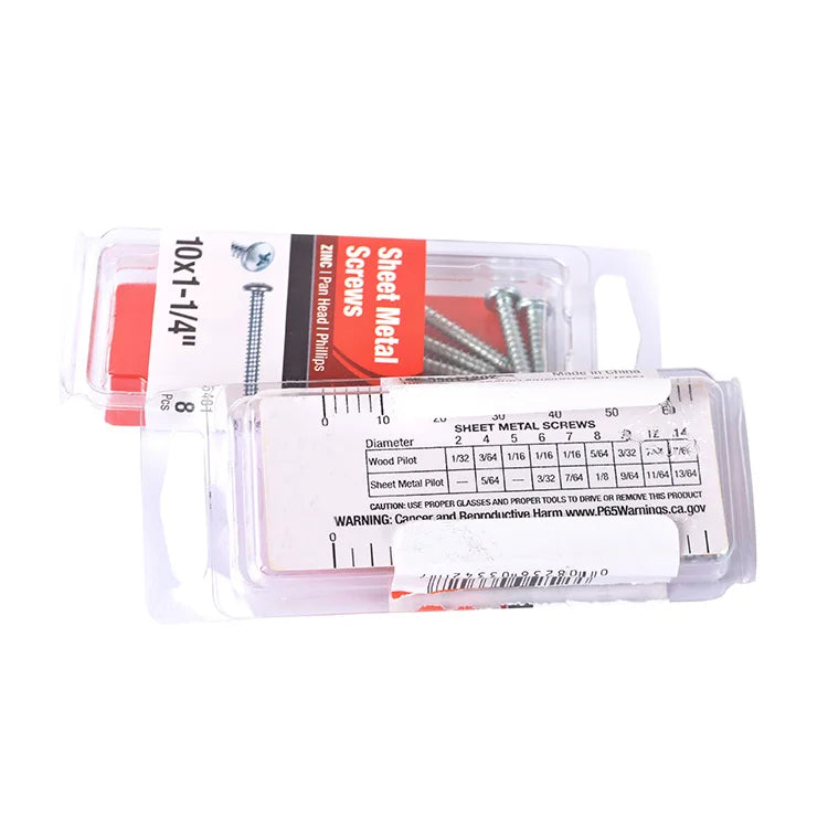 PS Box Packaging Tapping Screws Self Tapping Stainless Screw Csk Self Tapping Slotted Screw