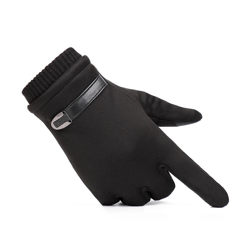 Cheap Touch Screen Anti-slip Winter Fashion Suede Men Gloves