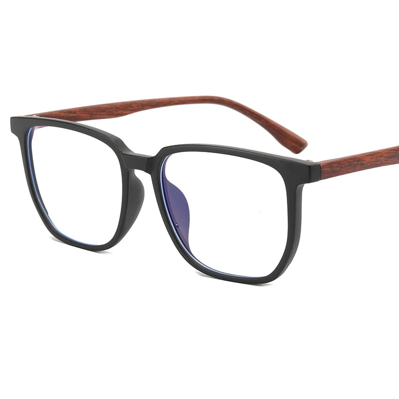 2025 New Trendy Unisex TR90 Square Frame Eyewear Transparent PC Optical Glasses  Block Blue Light