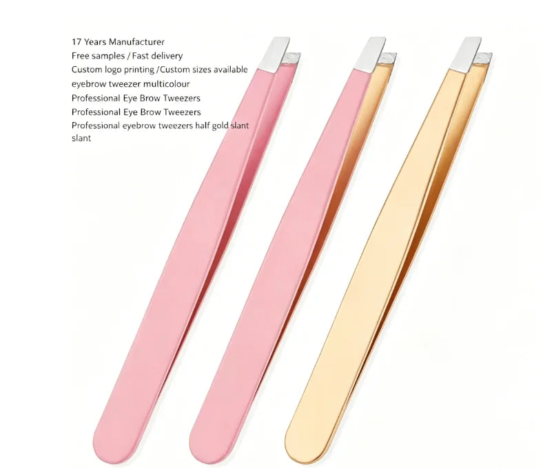 Precision Eyebrow Tweezer Customized Logo Multicolour Designer Eyebrow Tweezers Stainless Steel Tweezers Eyebrows
