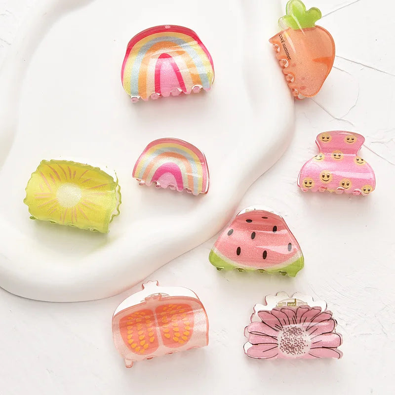 Summer Wholesale Custom Wholesale Acrylic Creative Fruit Hair Claw Clip for Women
