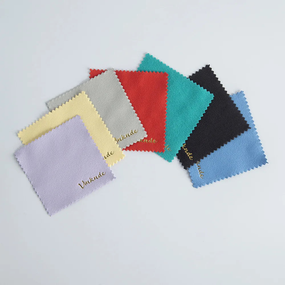 8*8cm Custom logo Soft Microfiber Fine Jewelry Polishing Cloth to Clean Jewelry