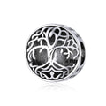 Factory 925 Sterling Silver Tree of Life Charm Fit Silver Bracelet Openwork Vintage Beads for Jewelry Making SCC1457