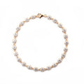 Exquisite Diamond Bracelet  14K Yellow Gold 3.5mm Lab Diamond Prong Set Tennis Bracelet for Party