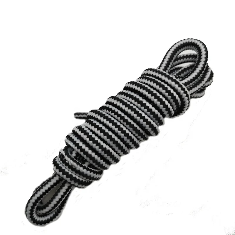 Durable Polyester Solid Color Transparent Plastic Tips Round Multi-Length Outdoor Hiking and Football Shoelaces-Pair Wholesale