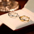 Newest Style Geometric Wave S925 Sterling Silver Irregular Open Rings for Women Jewelry Accessories YB-XY-114