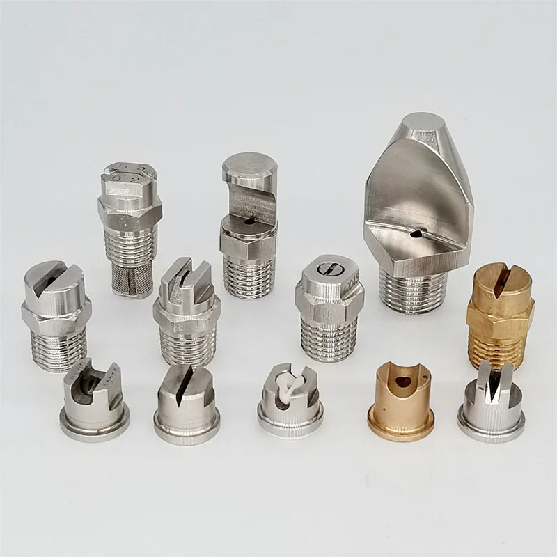 Stainless Steel High Pressure Spray Nozzle Tip 1/8\" 1/4\" 3/8\" Sizes New Flat Fan Pattern Teejet Nozzles Made Brass PP