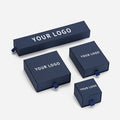 Custom Printing logo Necklace Ring Earring Bracelet Jewelry Packaging Box Custom Jewelry Box Drawing Package