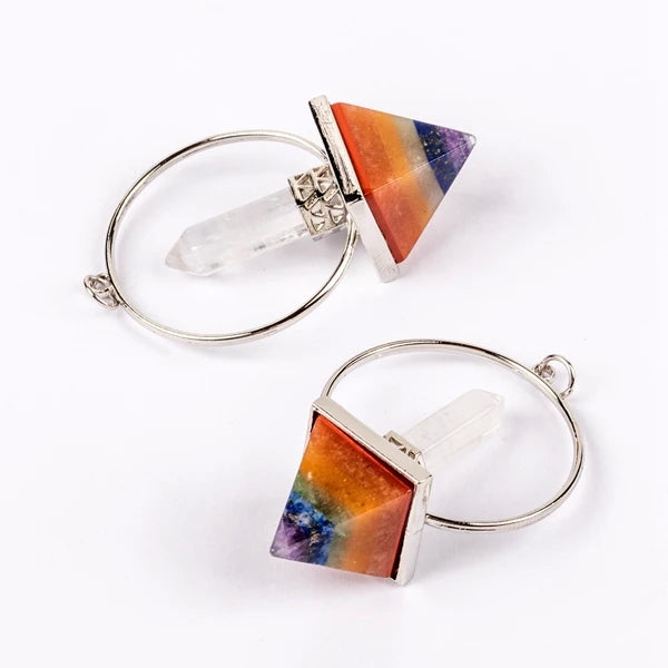Diy High Quality NATURAL Crystal ORGONE Pyramid SEVEN CHAKRA Spirit HEALING Pyramid Pendulum for Home Decoration and Gift
