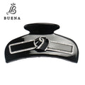 Wholesale Black Acetate Hair Accessories for Women 9.5cm Large Black Acetate Hair Claw Clips Wth White Rhinestones