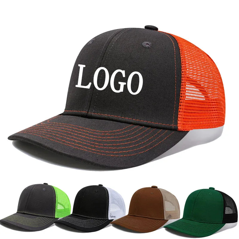 Richardson Fashionable Trucker Hat With Custom Embroidered Pattern Logo Mesh Back Cotton Summer Winter Sports Cap