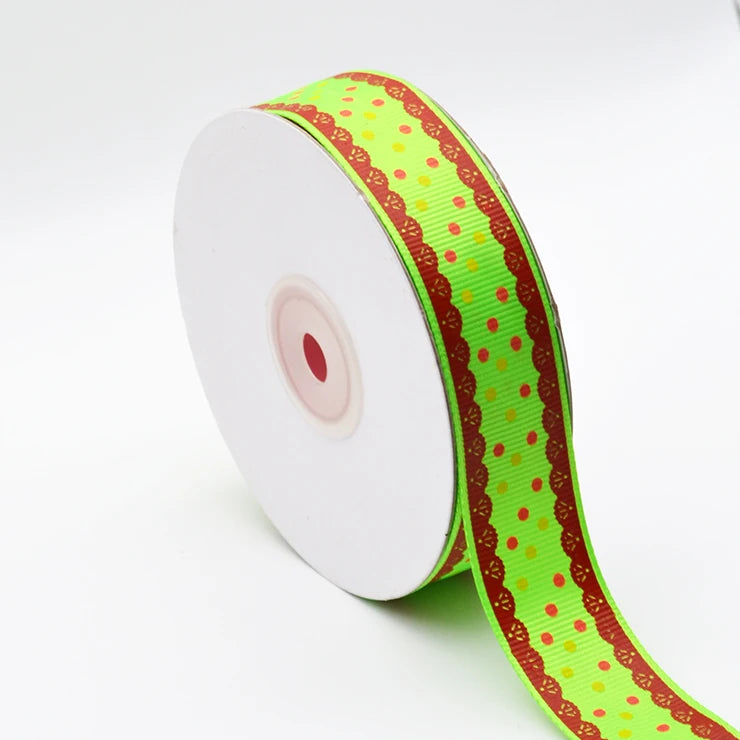 Custom Printed 100% Polyester Grosgrain Ribbons Factory-Price Double Face Style OEM Gift Logo Imprint Various Sizes Available