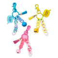 Plastic Chain Keychain Cute Bell Tassel Keyring English Letter Key Chain Women Bag Sleutelhanger Wholesale Keychain