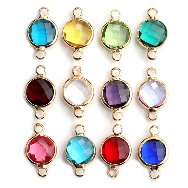 13x20mm Crystal Rhinestone Round Shape Connector 12mm Crystal Pendant for Jewelry Making