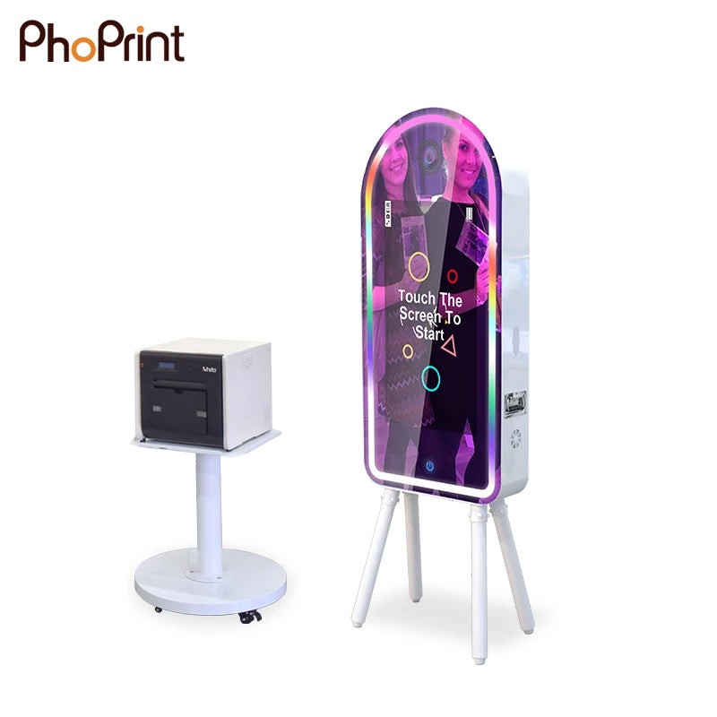 Modern Design 32 Inches Mirror Booth Window 10 I5 Board Photo Booth Machine / Compatible Pretty in Everywhere MegaBDM