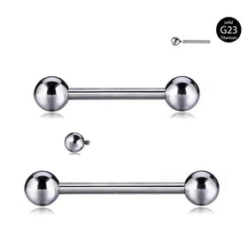 G23 Titanium Body Jewelry Fashion Accessories for Nose Ear Tongue Piercings Wholesale with Zircon Stones for Weddings Parties