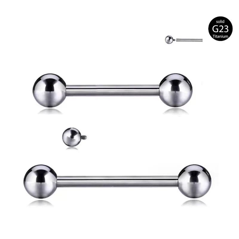 G23 Titanium Body Jewelry Fashion Accessories for Nose Ear Tongue Piercings Wholesale with Zircon Stones for Weddings Parties