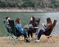 Woqi OEM Custom Logo Lightweight Outdoor Portable Metal Reclining Beach Folding Camping Chairs