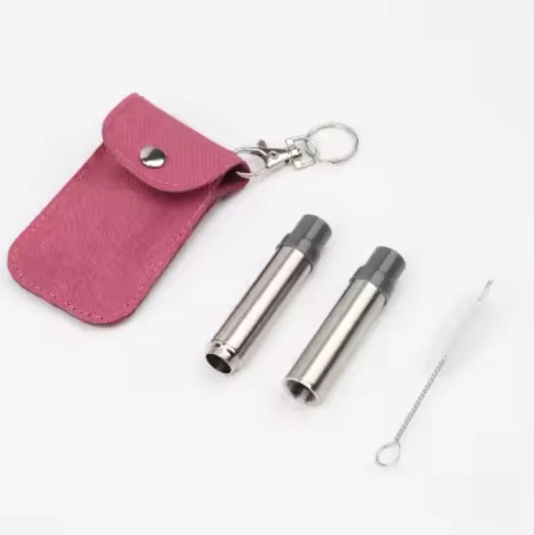 Portable Travel Pocket Size Straw Reusable Telescopic Milk Tea Straw for Travel