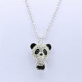 Sparkling Full Diamond Cute Necklace Animal Panda Sweater Chain Necklace Jewelry