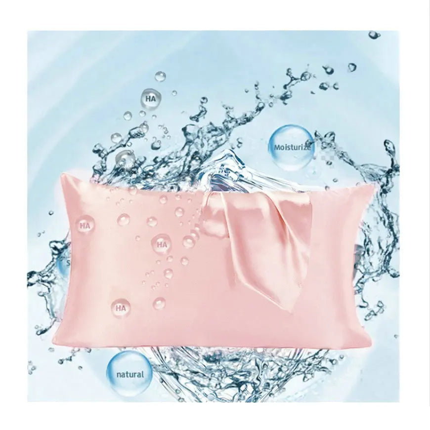 100% 6A Pure Mulberry Silk Pillowcase 22 Momme Hyaluronic Acid Solid Woven Hidden Zipper for Home and Hotel Skin Care