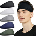 Wholesale 2023 Mens Non slip Moisture Wicking Sports Sweatband Workout Running Cycling Football Yoga Headbands for Women