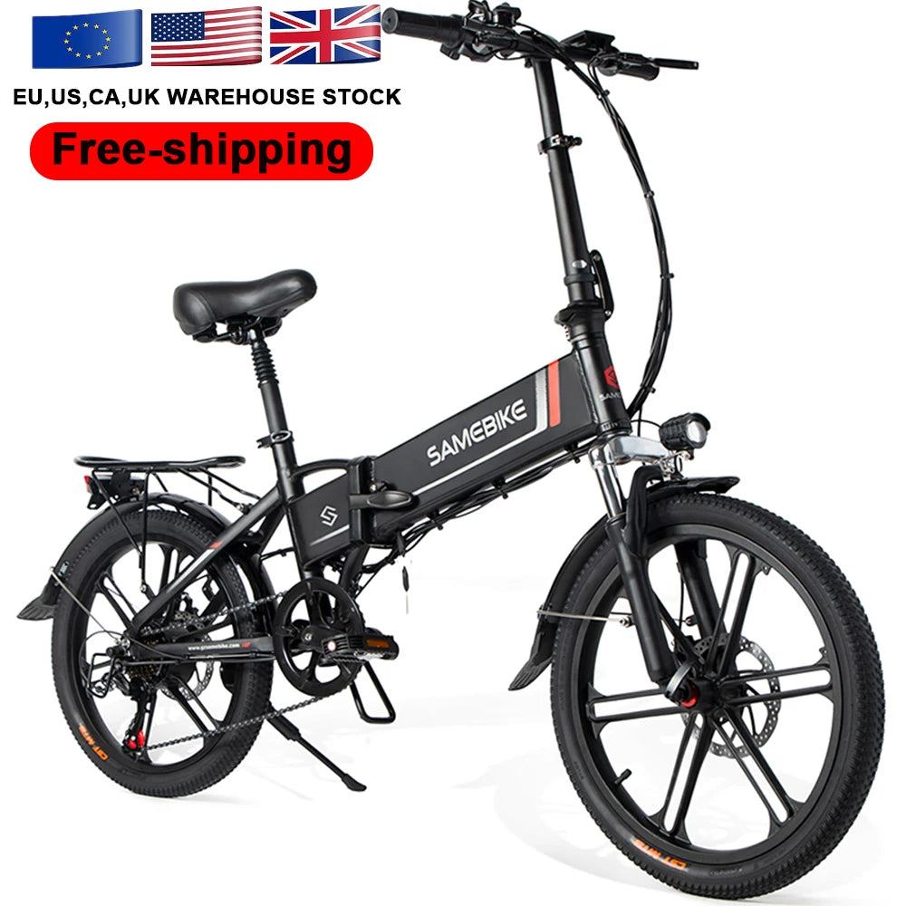 Europe  Warehouse Small Tire Ebike 20 Inch Folding Electric Bike 350W City E-Bike 48V 10.4Ah Lady Electric Bicycle