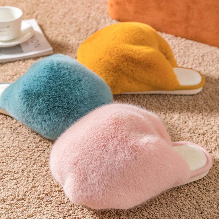 Wholesale Women's Winter/Spring/Autumn Warm Anti-Slip Cat Patte Style Soft Home Vegan Fur for