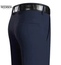 Men's Large Size Pleated Front Anti-Wrinkle High Stretch Garment Dyed Breathable Spring Autumn New Business Leisure Pants