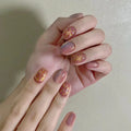 Wholesale Artificial Nails 24 Pieces Per Box Purple Fireworks Square Shape Nails
