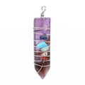 Crystal Crafts HY Natural crystal healing stones seven chakras spiritual pendulum with chain yoga divination energy stone