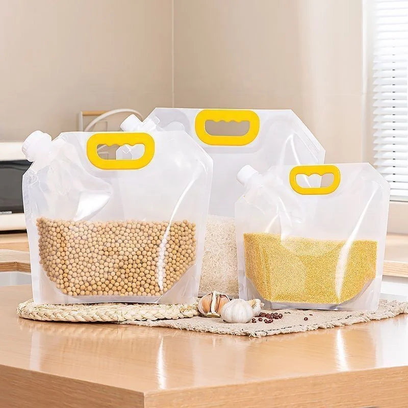 Food Grade Biodegradable Stand up Pouch Bag 100-5000ml Capacity Security Features for Juice Water Rice Packaging with Spout