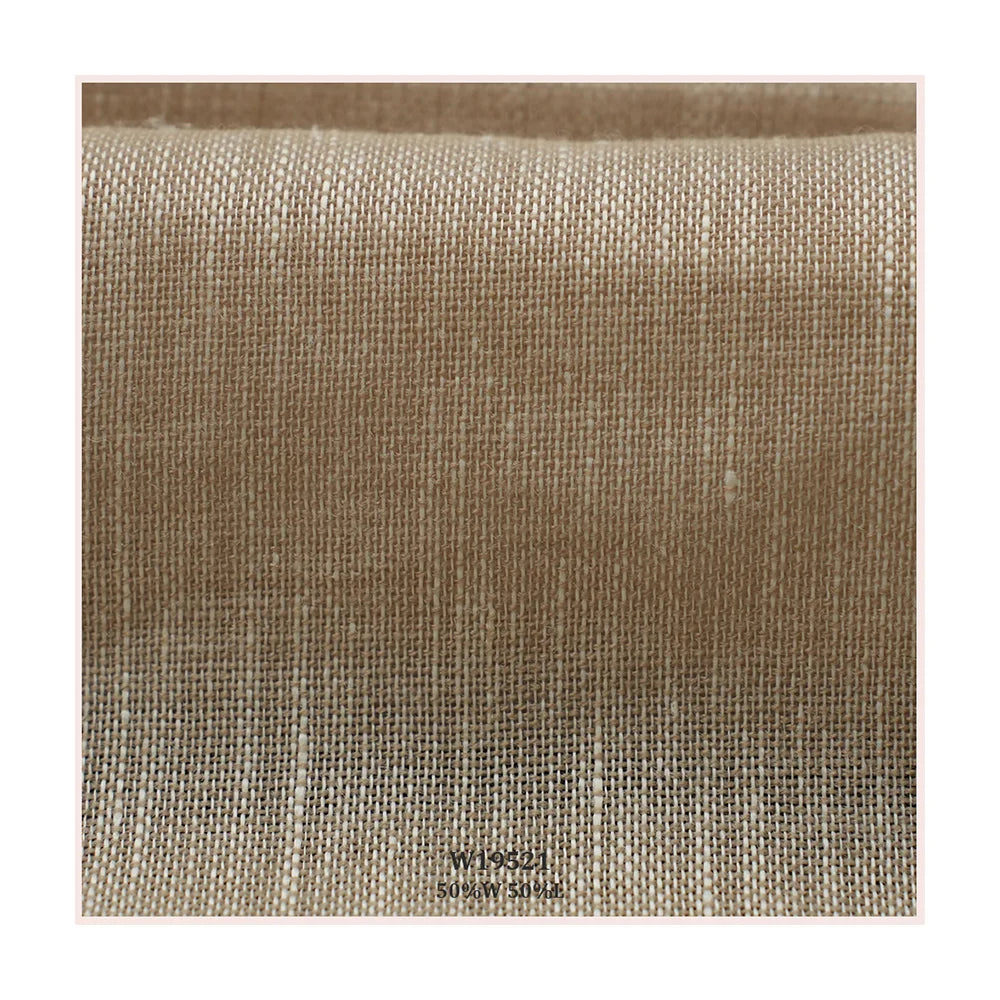 Comfy Touch 50% Wool 50% Linen Upholstery Merino Wool Fabric for Curtain Pillow Bedding Panel