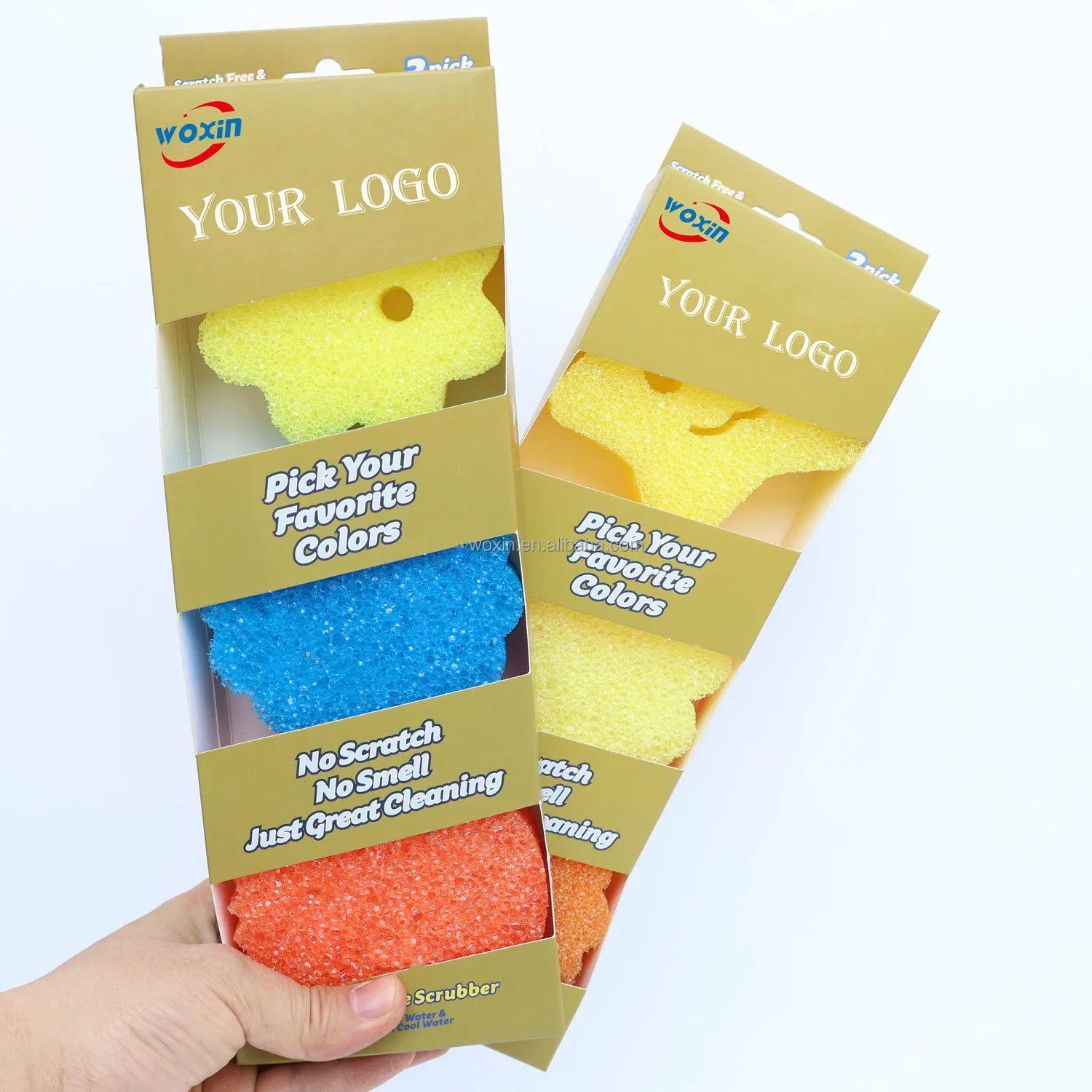 Soft Warm Water Firm Cold Kitchen Cleaning Reusable Washable Dishwashing Sponge Cellulose Scrub Dish Cleaning