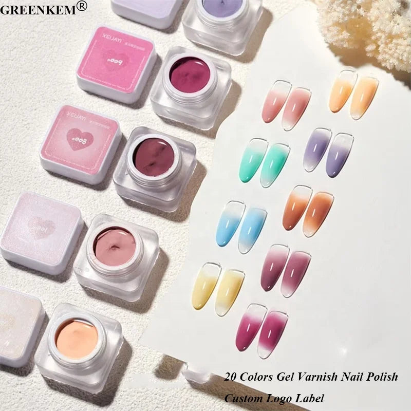Professional 20 Colors Gel Varnish Nail Polish Soak Off UV LED Gel Nail Polish for Nail Salon