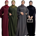 2022 New Design High Quality Wrinkle Polyester Women Abaya Muslim Dress Long Maxi Jibab Islamic Clothing Wholesale