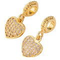 Couple Girlfriends Copper Sparkling Zircon Collarbone Chain Accessories Fashion Exquisite Gold Heart Pendant for Jewelry Making