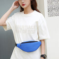 Blue Small Mini Men's Women's High Rise Athletic Sport Running Belt Waist Bum Bag With Adjustable Strap