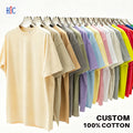 HIC 2025 New Popular 170gsm 100% Cotton Breathable Custom Logo O-Neck Embroidery t Shirt