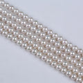 7-8mm Natural White AAAAA Grade Akoya Freshwater round Pearl Strand for Jewelry Making