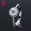 High Quality Diamond Moissanite Ring 925 Sterling Silver 1ct 2ct 3 Carat Moissanite Wedding Ring with GRA Certificate