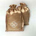 Custom Satin Soft Silk Drawstring Hair Bag for Hair Logo Jewelry Cosmetics and Underwear Storage Packaging Gift Bonnet